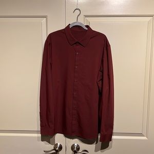 Lululemon Mens Button up dress shirt. Size Xlarge - Maroon